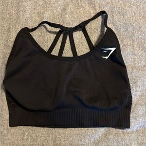 Gymshark black Strappy‎ back sports bra